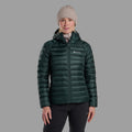 Deep Forest Montane Women's Anti-Freeze Hooded Down Jacket Model Front