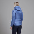 Cornflower Montane Women's Anti-Freeze Hooded Down Jacket Model Back