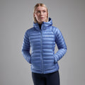 Cornflower Montane Women's Anti-Freeze Hooded Down Jacket Model 3