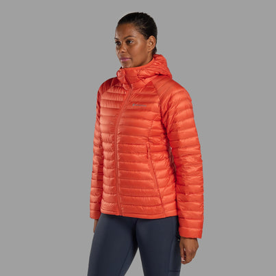 Tigerlily Montane Women's Anti-Freeze Lite Hooded Down Jacket Front FANLHTIG
