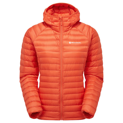 Tigerlily Montane Women's Anti-Freeze Lite Hooded Down Jacket Front FANLHTIG