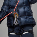 Eclipse Blue Montane Women's Apex 900 Hooded Down Jacket Model 8 FAP9HECL