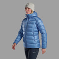 Cornflower Montane Women's Anti-Freeze XT Hooded Down Jacket Model Front