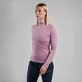 Allium Montane Women's Dart Zip Neck T-Shirt Model Front