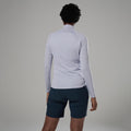 Lilac Haze Montane Women's Dart Zip Neck T-Shirt Model Back