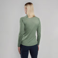 Pale Sage Montane Women's Dart Zip Neck T-Shirt Model Back