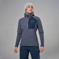 Dark Sky Montane Women's Dura XT Hooded Fleece Jacket Model Front FDXTHDAS