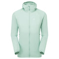 Sea Mist Montane Women's Featherlite Hooded Windproof Jacket Front