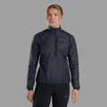 Eclipse Blue Montane Women's Fortes Nano Insulated Half-Zip Jacket Model Front