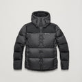 Midnight Grey Montane Women's Glacium Hooded Down Jacket Front FGLAHMNG