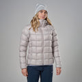 Oyster Montane Women's Icarus 3.0 Hooded Insulated Jacket Model Front FIHOOOYS