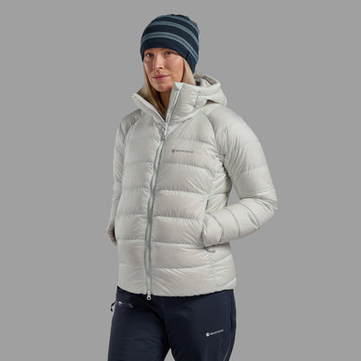 Powder Montane Women's Kamen Hooded Down Jacket Front