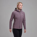 Moonscape Montane Women's Khamsin Hooded Softshell Jacket Model Front