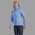 Cornflower Montane Women's Minimus Lite Waterproof Jacket Model Front