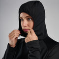 Black Montane Women's Protium Hooded Fleece Jacket Model 4