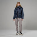 Eclipse Blue Montane Women's Prism Hooded Insulated Jacket Model 3 FPRJHECL