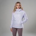 Lilac Haze Montane Women's Prism Hooded Insulated Jacket Model Front FPRJHLIL