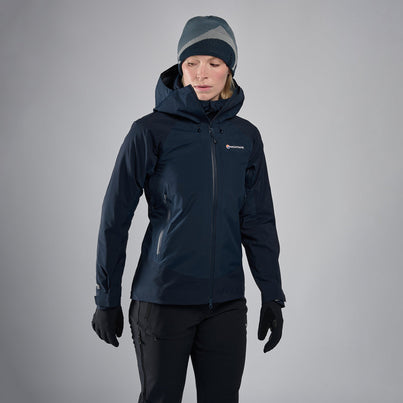 Eclipse Blue Montane Women's Phase XPD Waterproof Jacket Front