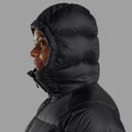 Black Montane Women's Polaron XT Hooded Down Jacket Model 4
