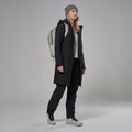 Black Montane Women's Spirit Long Insulated Waterproof Jacket Model 3 FSLIJBLA