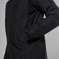 Black Montane Women's Spirit Long Insulated Waterproof Jacket Model 8 FSLIJBLA