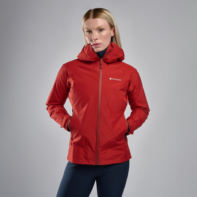 Montane Women s Spirit Waterproof Jacket Saffron Red US XL