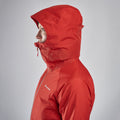 Saffron Red Montane Women's Spirit Waterproof Jacket Model 6