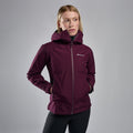 Saskatoon Berry Montane Women's Spirit Waterproof Jacket Model 3