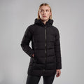 Black Montane Women's Tundra Hooded Down Jacket Model Back