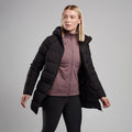 Black Montane Women's Tundra Hooded Down Jacket Model 4