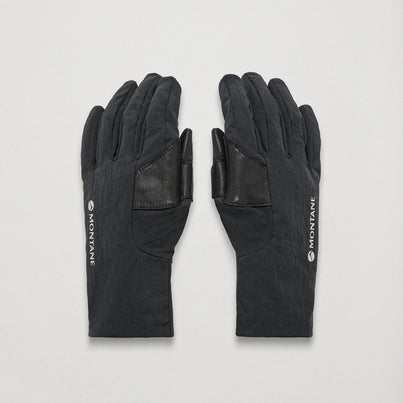 Black Montane Women's Khamsin Lite Softshell Gloves Front GFKLIBLA