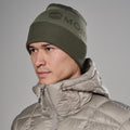 Moss Montane Logo Cuffed Beanie Model Back HLCBEMOS