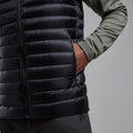 Black Montane Men's Anti-Freeze Down Gilet Model 4