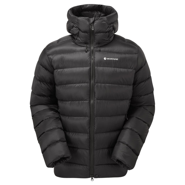 Men's pertex frost down long hooded jacket best sale