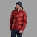 Dark Maple Montane Men's Anti-Freeze Hooded Down Jacket Model Front