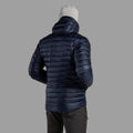 Eclipse Blue Montane Men's Anti-Freeze Hooded Down Jacket Model Back