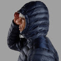 Eclipse Blue Montane Men's Anti-Freeze Hooded Down Jacket Model 5