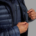 Eclipse Blue Montane Men's Anti-Freeze Hooded Down Jacket Model 6
