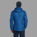 Neptune Blue Montane Men's Anti-Freeze Lite Hooded Down Jacket Model Back
