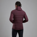 Dark Garnet Montane Men's Composite Hooded Down Jacket Model Back