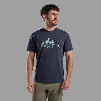 Eclipse Blue Montane Men's Dual Mountain T-Shirt Front