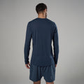 Eclipse Blue Montane Men's Dart Nano Long Sleeve T-Shirt Model Back