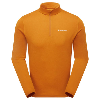 Amber Montane Men's Dart Zip Neck T-Shirt Front