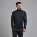 Black Montane Men's Dart Zip Neck T-Shirt Model Front