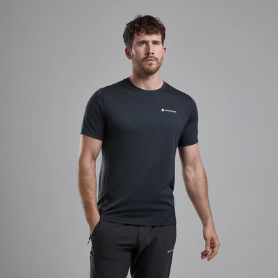 Black Montane Men's Dart T-Shirt Front MDTTSBLA