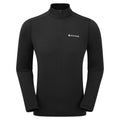 Black Montane Men's Dart XT Thermal Zip Neck Long Sleeved Top Front