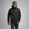 Black Montane Men's Fireball XT Hooded Insulated Jacket Model Front