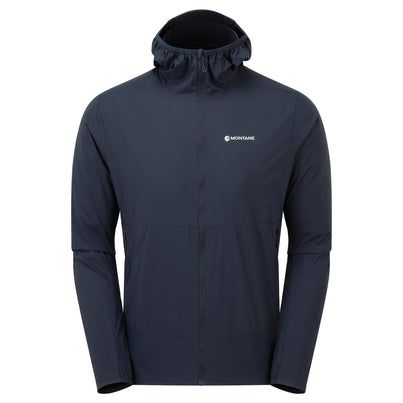 Eclipse Blue Montane Men's Featherlite Hooded Windproof Jacket Front