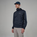 Eclipse Blue Montane Men's Featherlite Hooded Windproof Jacket Model Front