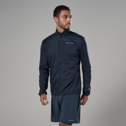 Eclipse Blue Montane Men's Featherlite Windproof Jacket Front